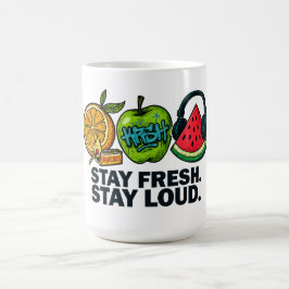 Taza De Café Fresh & Loud Pop‑Art Fruit Classic Mug