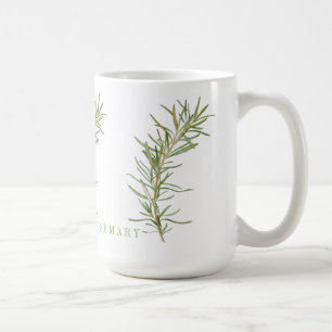 Taza De Café FRESH ROSEMARY Tall Classic White Mug
