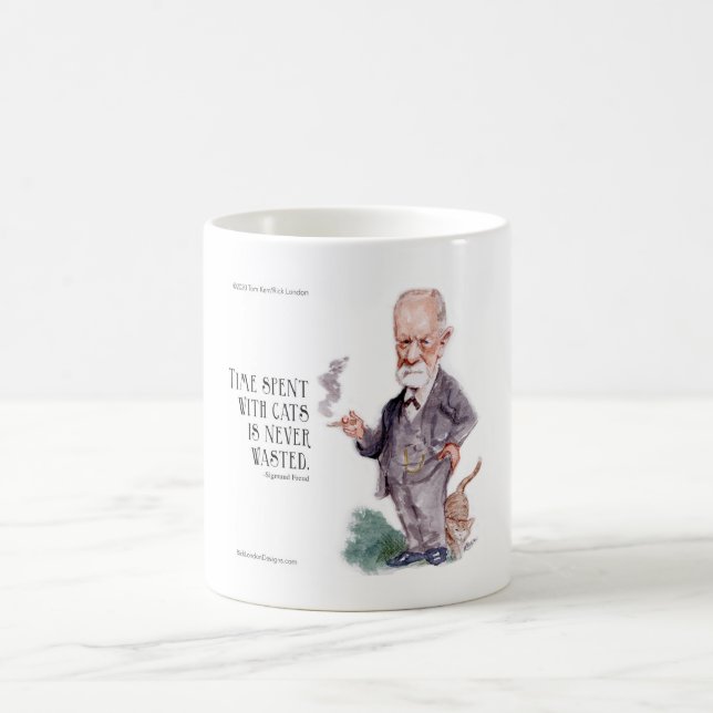 Taza De Café Freud & Cita Sobre Gatos (Centro)
