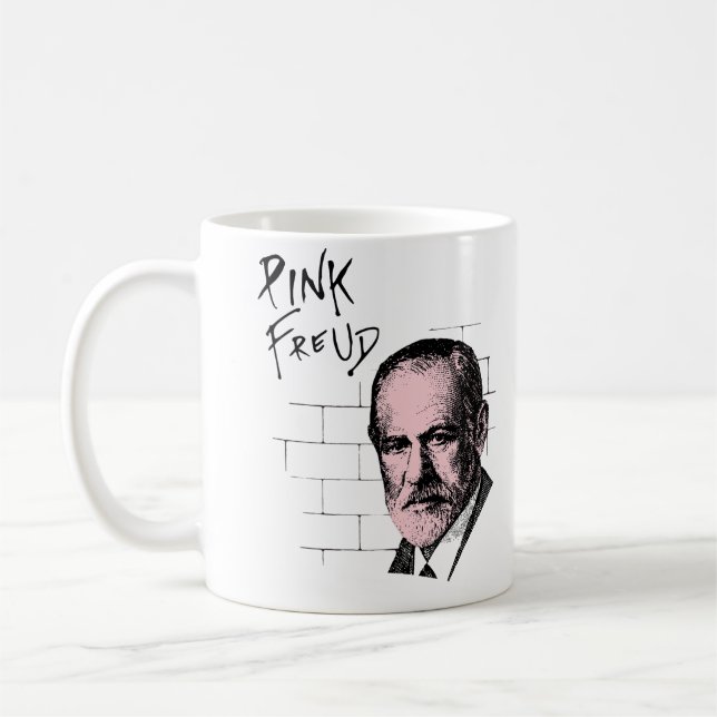 Taza De Café Freud rosado Sigmund Freud (Izquierda)