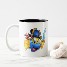 Taza de café FriendFish con pez pirata de dibujos