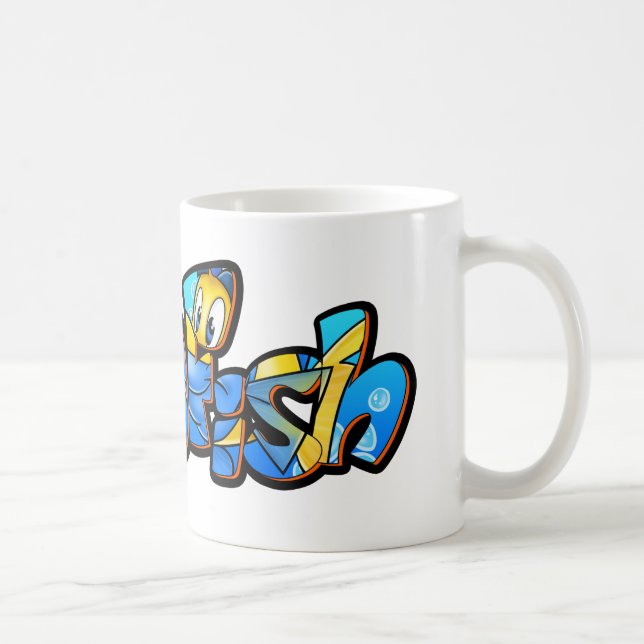 Taza De Café FriendFish mug personalizado lindo (Derecha)