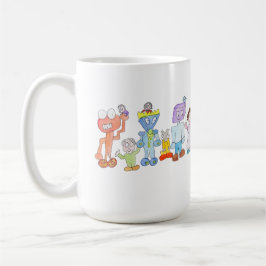 Taza De Café Friendly Robots