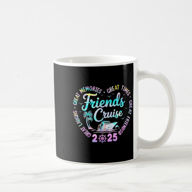 Taza De Café Friends Cruise 2025 Matching Group Vacation Trip C (Derecha)