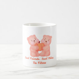 TAZA DE CAFÉ FRIENDSHIP DAY BEST FRIEND, FUNNY BEARS FRIENDS
