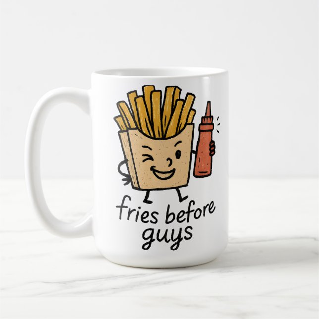 Taza De Café Fries Before Guys (Izquierda)