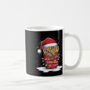 Taza De Café Fries franceses árboles de navidad Santa Hat ilumi