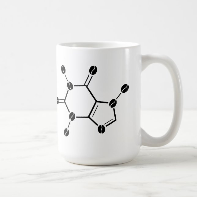 Taza De Café frijoles moleculares de cafeína (Derecha)