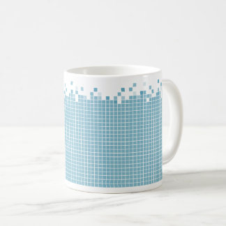Taza De Café Friki azul de los pixeles