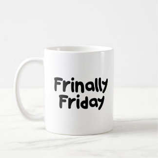 Taza De Café Frinalmente Viernes Café Mug - Blanco