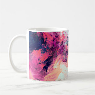 Taza De Café Frío multicolor hermoso patrón futurista. Abst