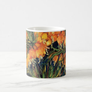 Taza De Café Fritillarias en un jarrón de cobre por Vincent van