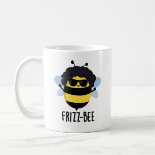 Taza De Café Frizz-Bee Funny Afro Bee Pun