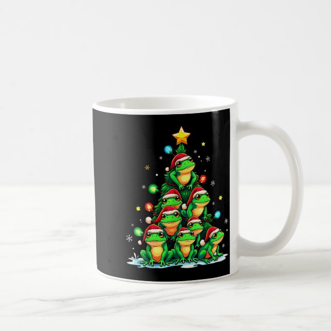 Taza De Café Frog Christmas Tree Funny Hopper Holiday Cute Frog (Derecha)