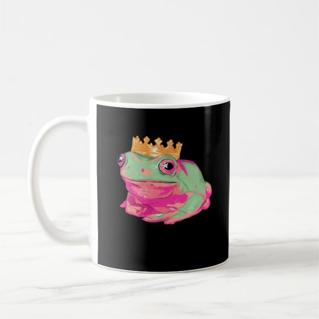 Taza De Café Frog King Funky Meme Classic Style (Izquierda)