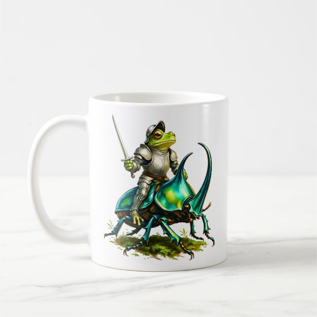 Taza De Café Frog Knight and Battle Beetle (Izquierda)