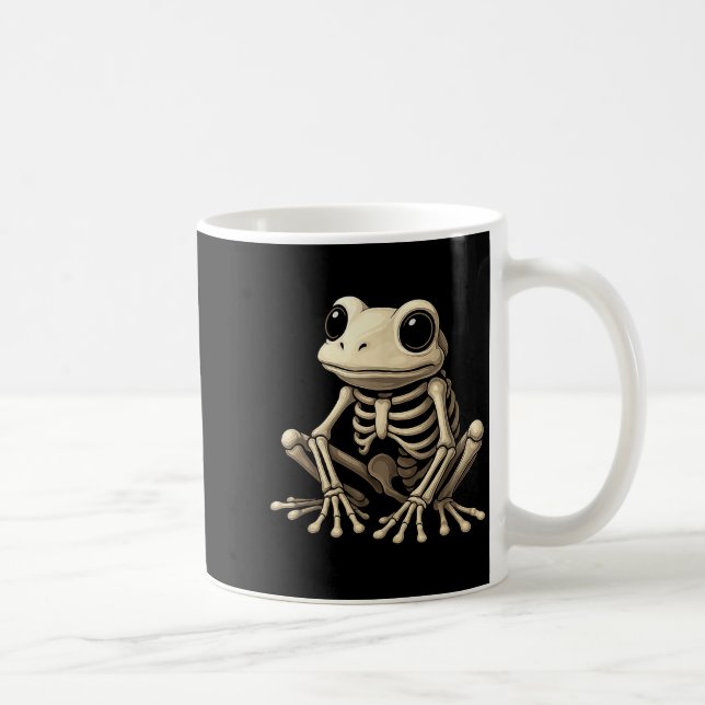 Taza De Café Frog Skeleton Halloween Funny Frog Lover Men Women (Derecha)