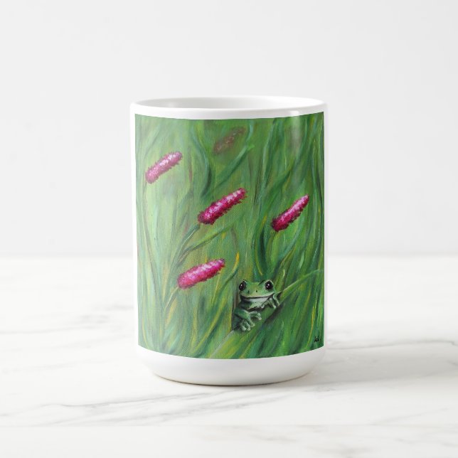 Taza De Café Froggy del humor mágico de la rana (Centro)