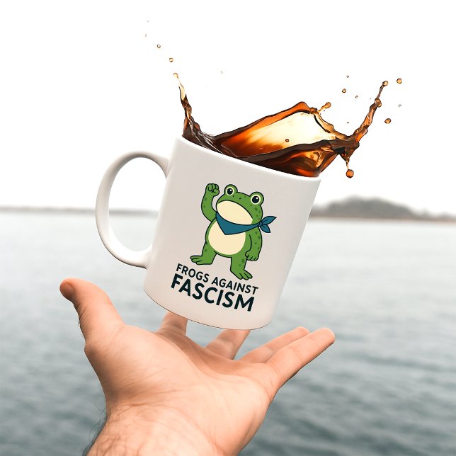 Taza De Café Frogs Against Fascism Portland Frog Protest (Subido por el creador)