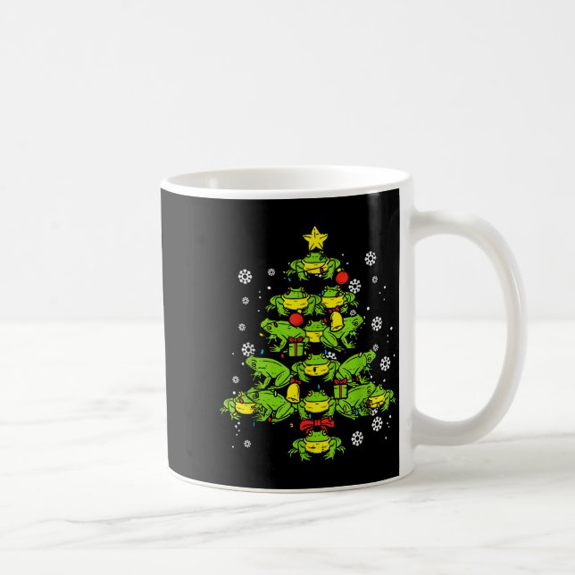Taza De Café Frogs Christmas Tree Animal Xmas Women Men Kids  (Derecha)