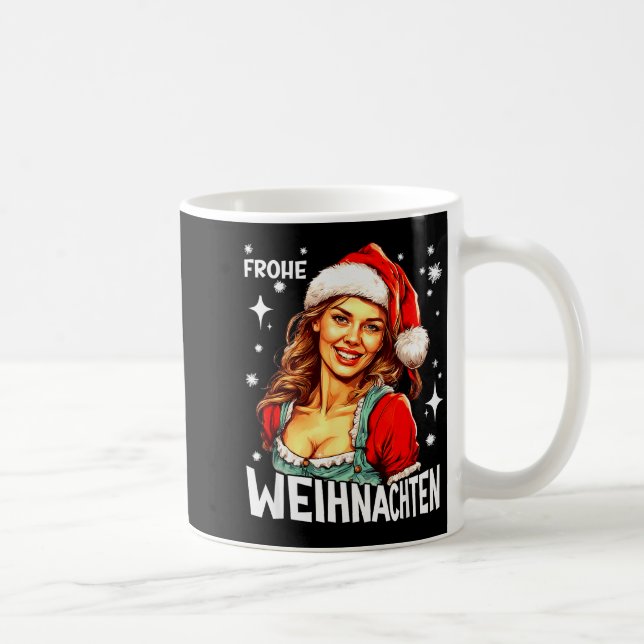 Taza De Café Frohe Weihnachten German Christmas  (Derecha)