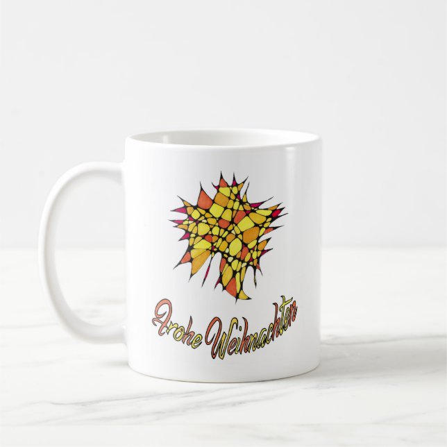 Taza De Café Frohe Weihnachten Tasse (Izquierda)