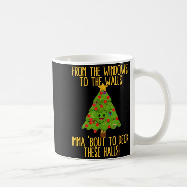 Taza De Café From The Window To The Wall Christmas Tree Em Xmas (Derecha)