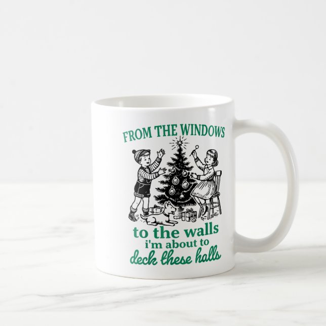 Taza De Café From The Windows To The Walls Funny Christmas Tree (Derecha)