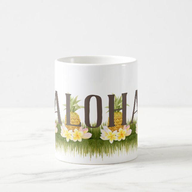 Taza De Café Frontera de la piña de Aloha (Centro)