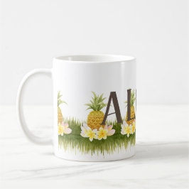 Taza De Café Frontera de la piña de Aloha