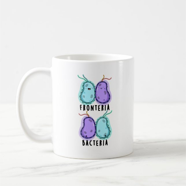 Taza De Café Fronteria Bacterias Funny Biology Pun (Izquierda)