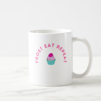 Taza De Café Frost Eat Repeat Cupcake Design