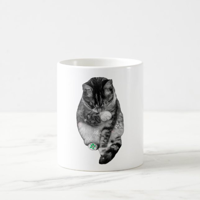Taza De Café Frosted Paw Holiday Mug (Centro)