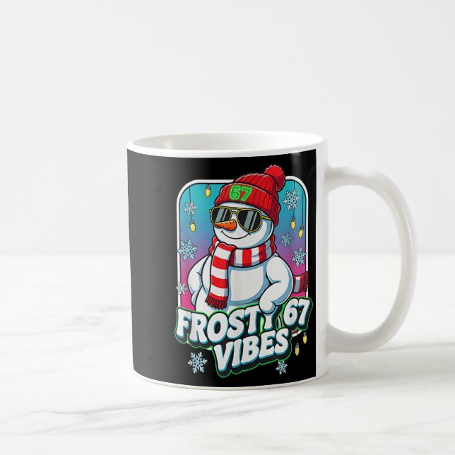 Taza De Café Frosty Vibes 67 Snowman Christmas  (Derecha)