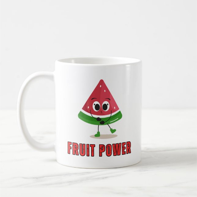 Taza De Café Fruit Power Cute Watermelon Character Design (Izquierda)