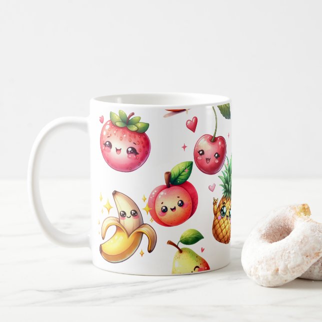Taza De Café Fruit Salad (Con donut)