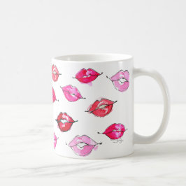 Taza De Café Fruncido encima de la acuarela