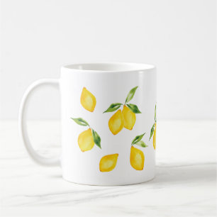 Taza De Café Fruta acuosa de limón amarillo curtido