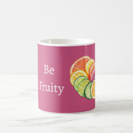 Taza De Café Fruta cítrica rosa sea afrutado