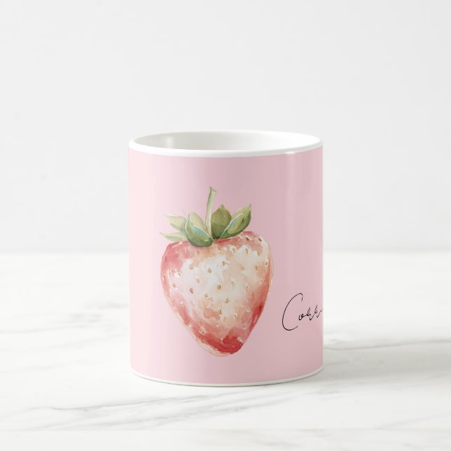 Taza De Café Fruta de Fresa Rosa (Centro)