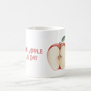 Taza De Café Fruta de hoja verde de manzana