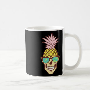 Taza De Café Fruta de la piña del cráneo Sungles Hawaiian Aloha