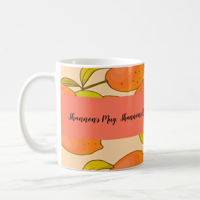 Taza De Café Fruta de limón Naranja alegre (Izquierda)
