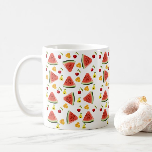 Taza De Café fruta de los muelles (Con donut)