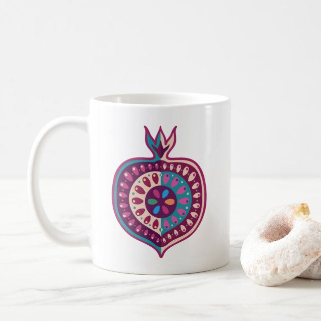 Taza De Café Fruta decorativa Pomegranates (Con donut)