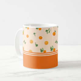 Taza De Café Fruta naranja patrón clásico cítrico