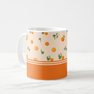 Taza De Café Fruta naranja patrón clásico cítrico
