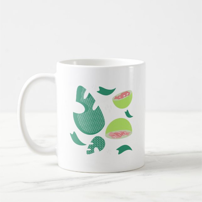 Taza De Café Fruta Verde Rosa Guayaba (Izquierda)