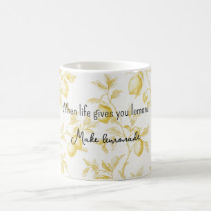 Taza De Café Frutas Amarillas Limones Hacen Limonada