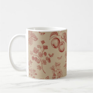 Taza De Café Frutas, bayas y flores. Patrón ininterrumpido de o